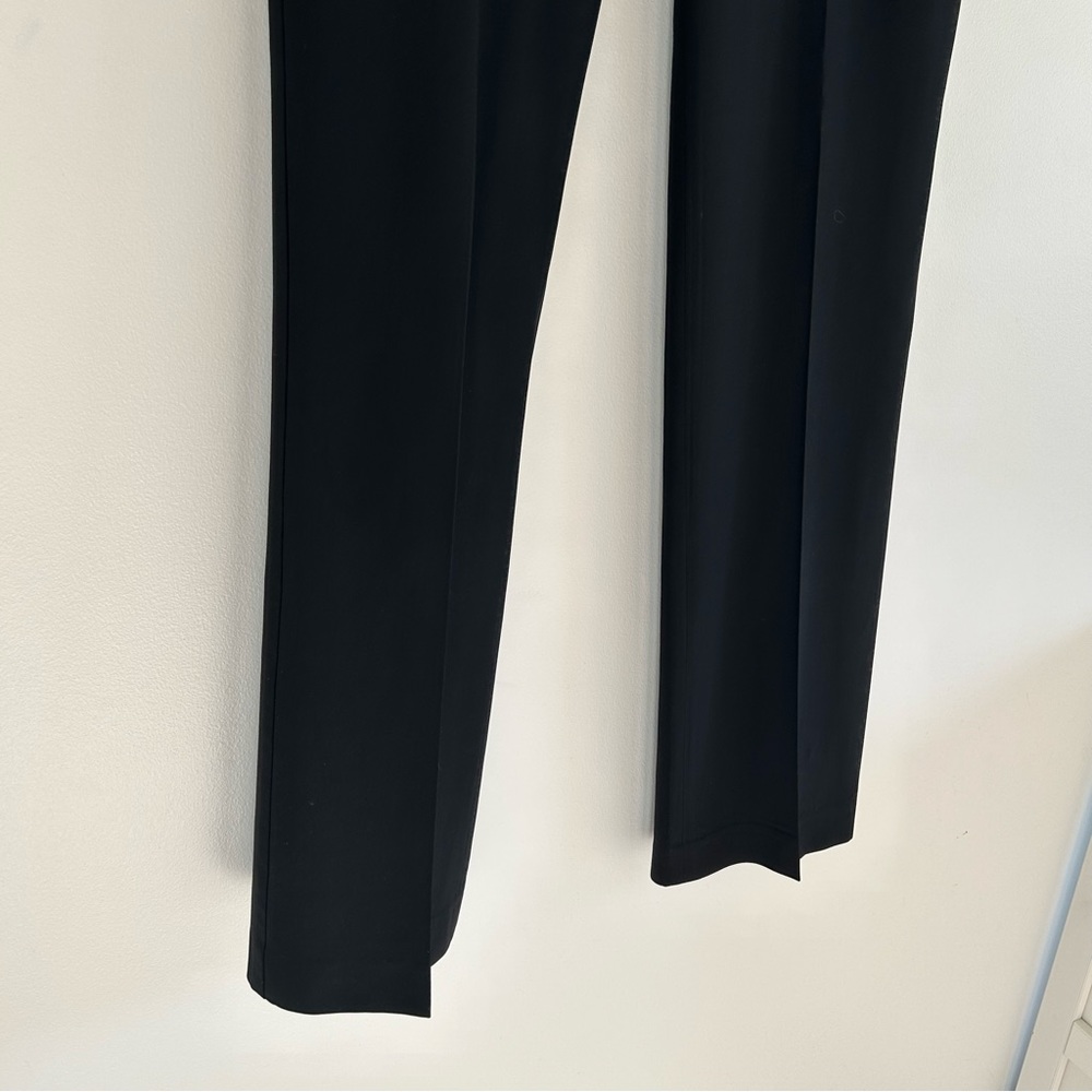 THEORY Wool Blend Straight Leg Trouser Black Size 10 - Picture 5 of 15